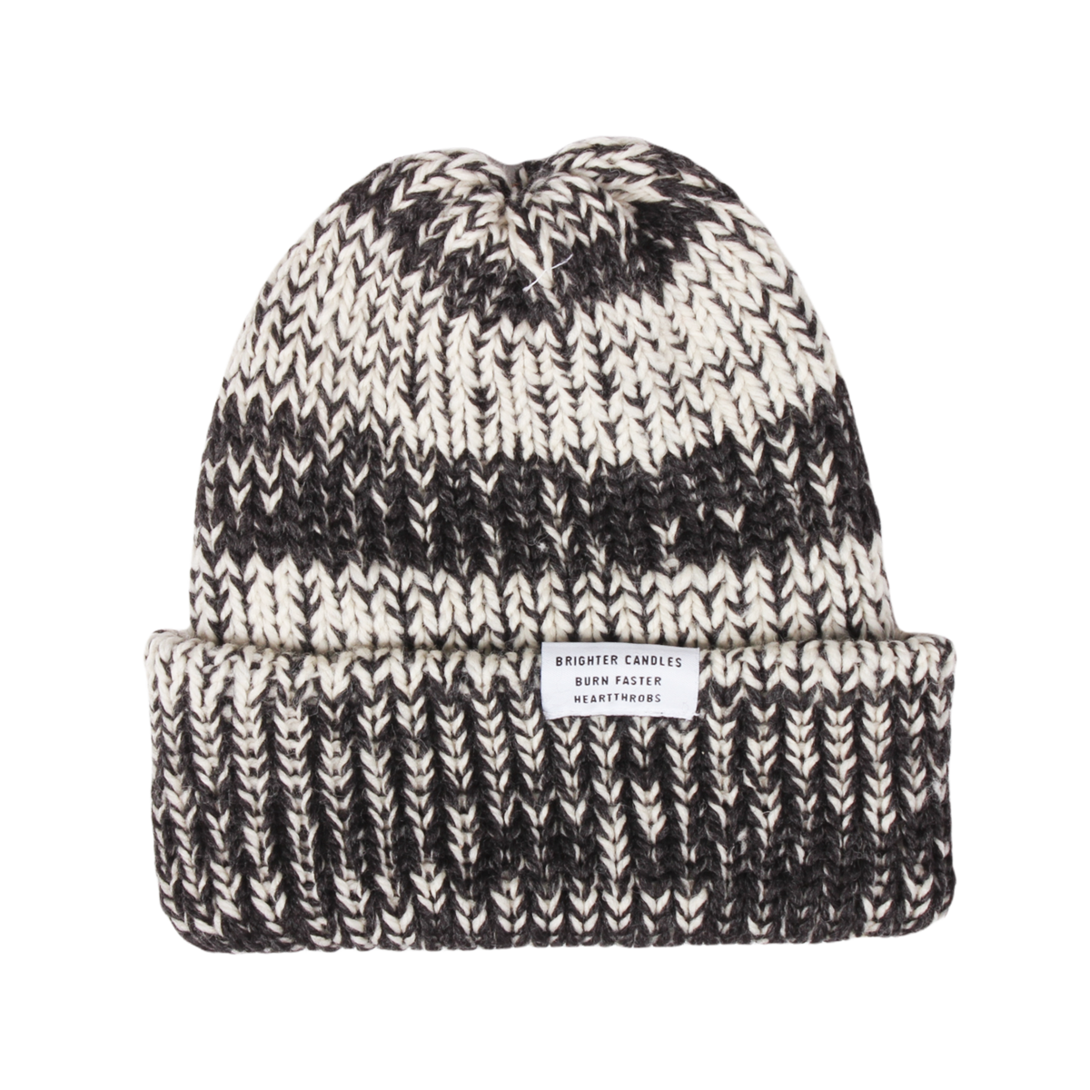BRIGHTER CANDLES BEANIE | Charcoal/Natural