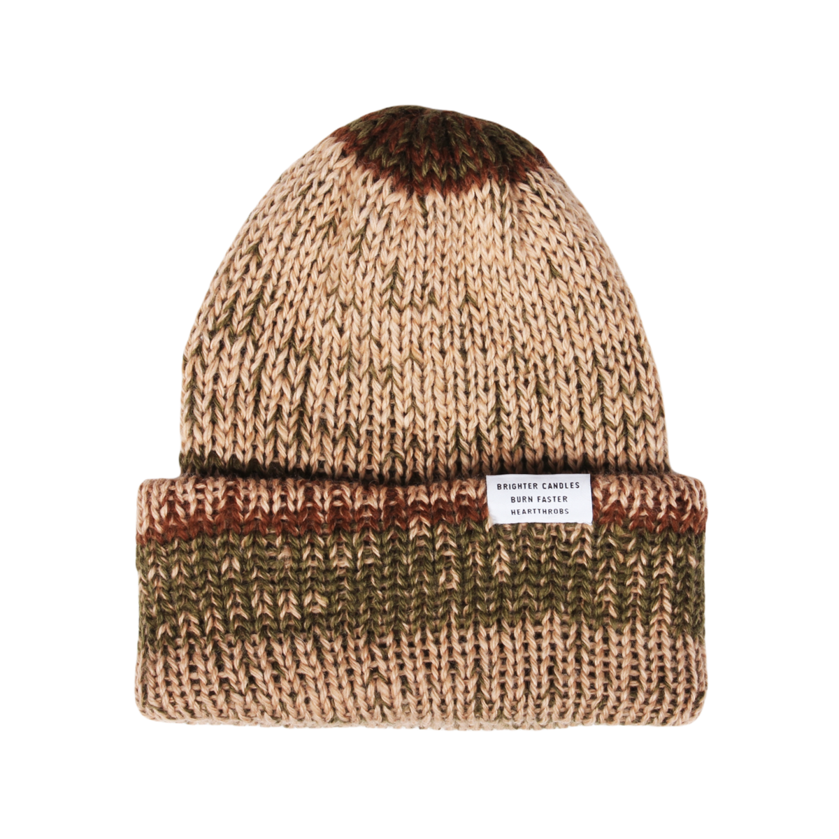 BRIGHTER CANDLES BEANIE | Brown/Forest